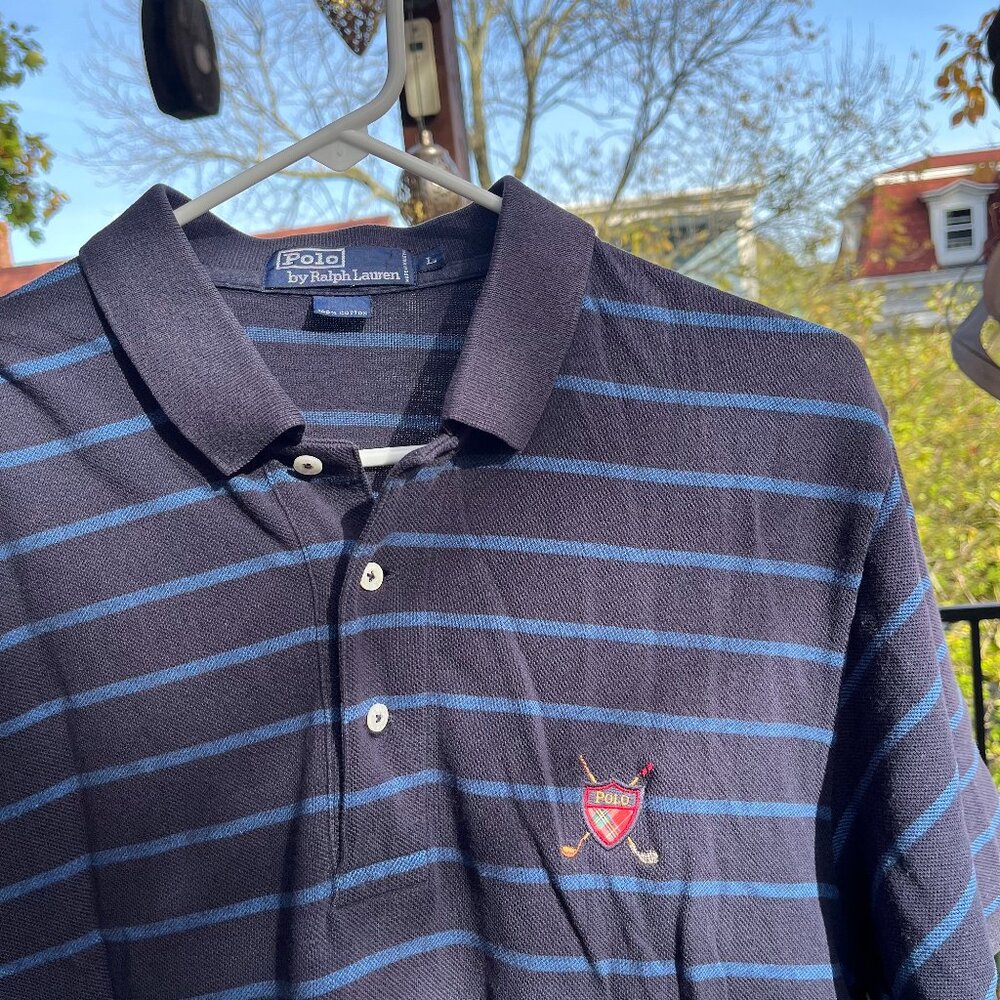 Ralph Lauren striped polo t-shirt size L